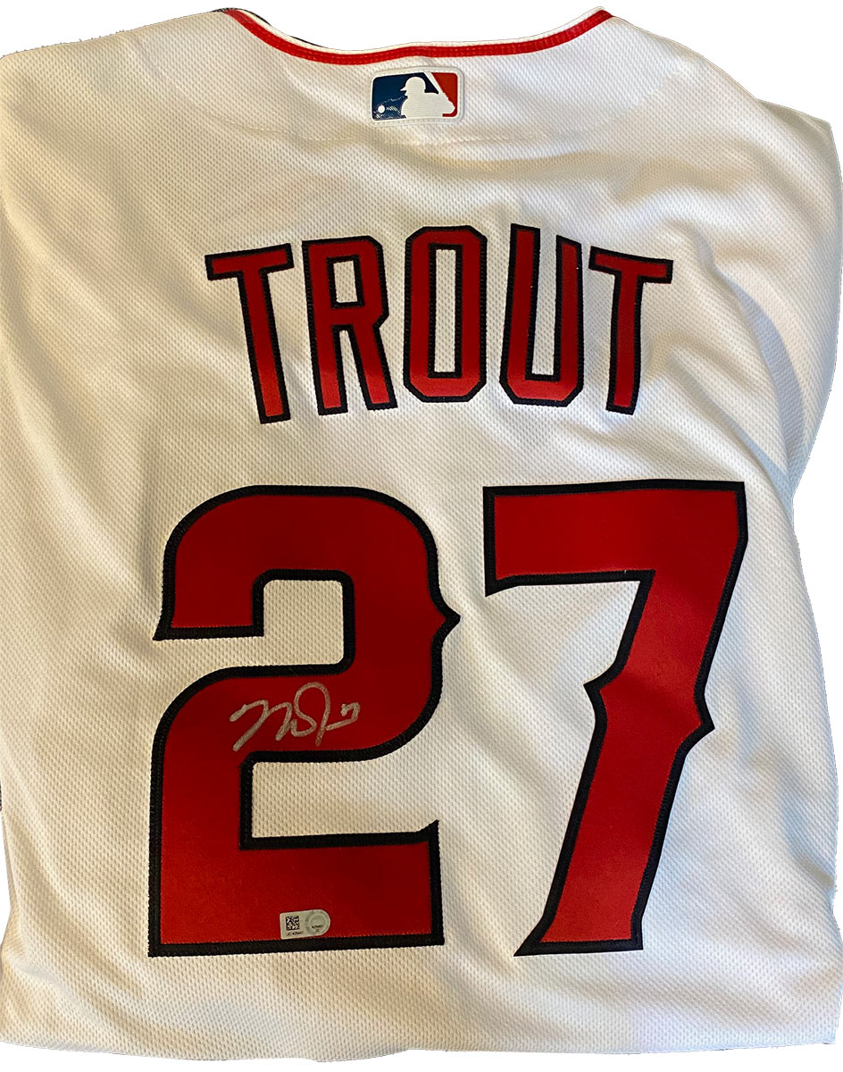 Mike Trout Autographed and Framed Jersey COA 