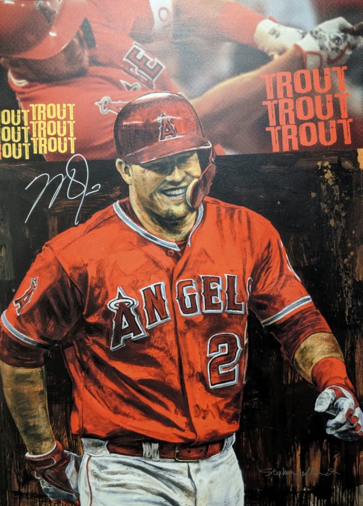 AL 2012 MLB Rookie of the Year Mike Trout Art Print