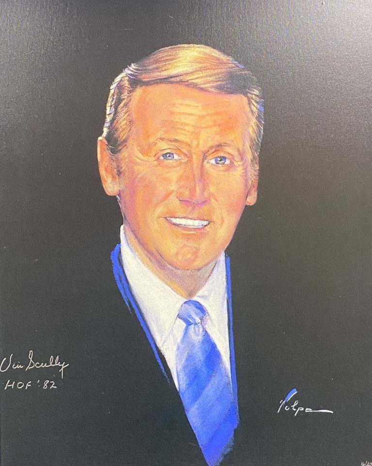 Vin Scully Autographed Giclee Print by Nicholas Volpe - Art of the Game