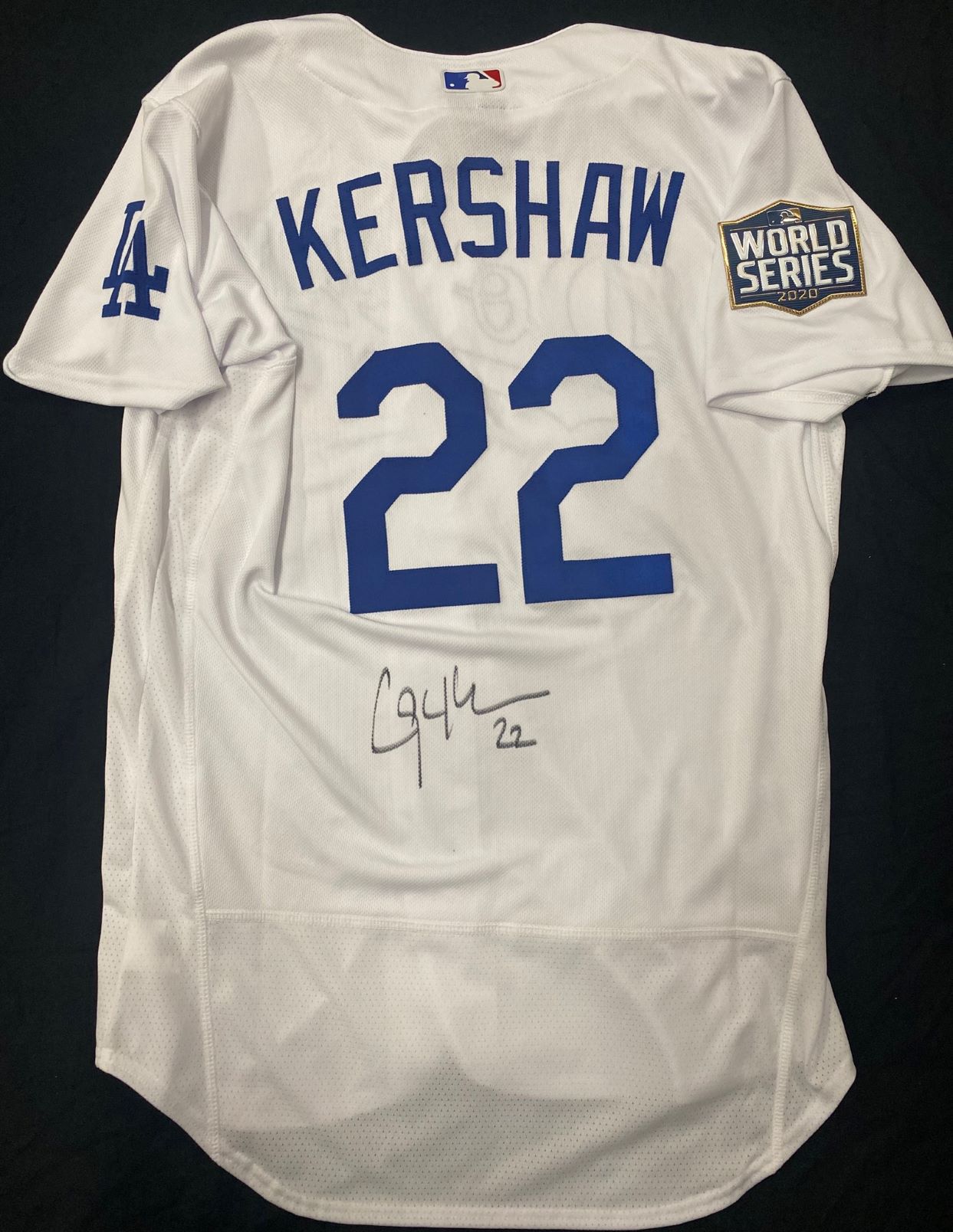Clayton Kershaw Autographed 2020 World Series Jersey - Art of the Game