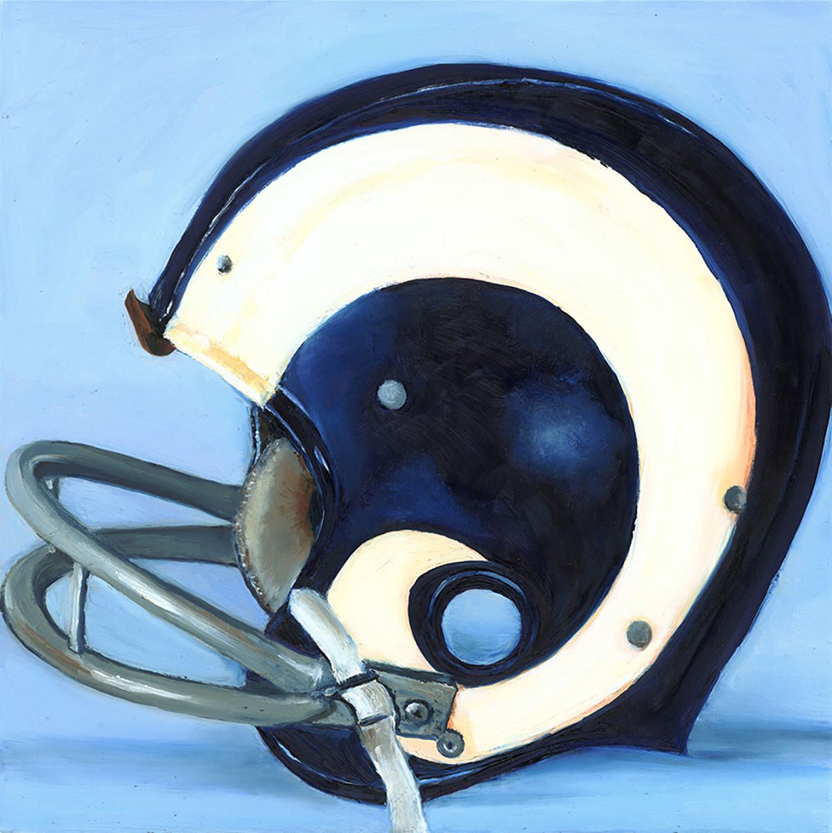 1960's Los Angeles Rams Helmet Canvas by Lindsay Frost - Art of the Game